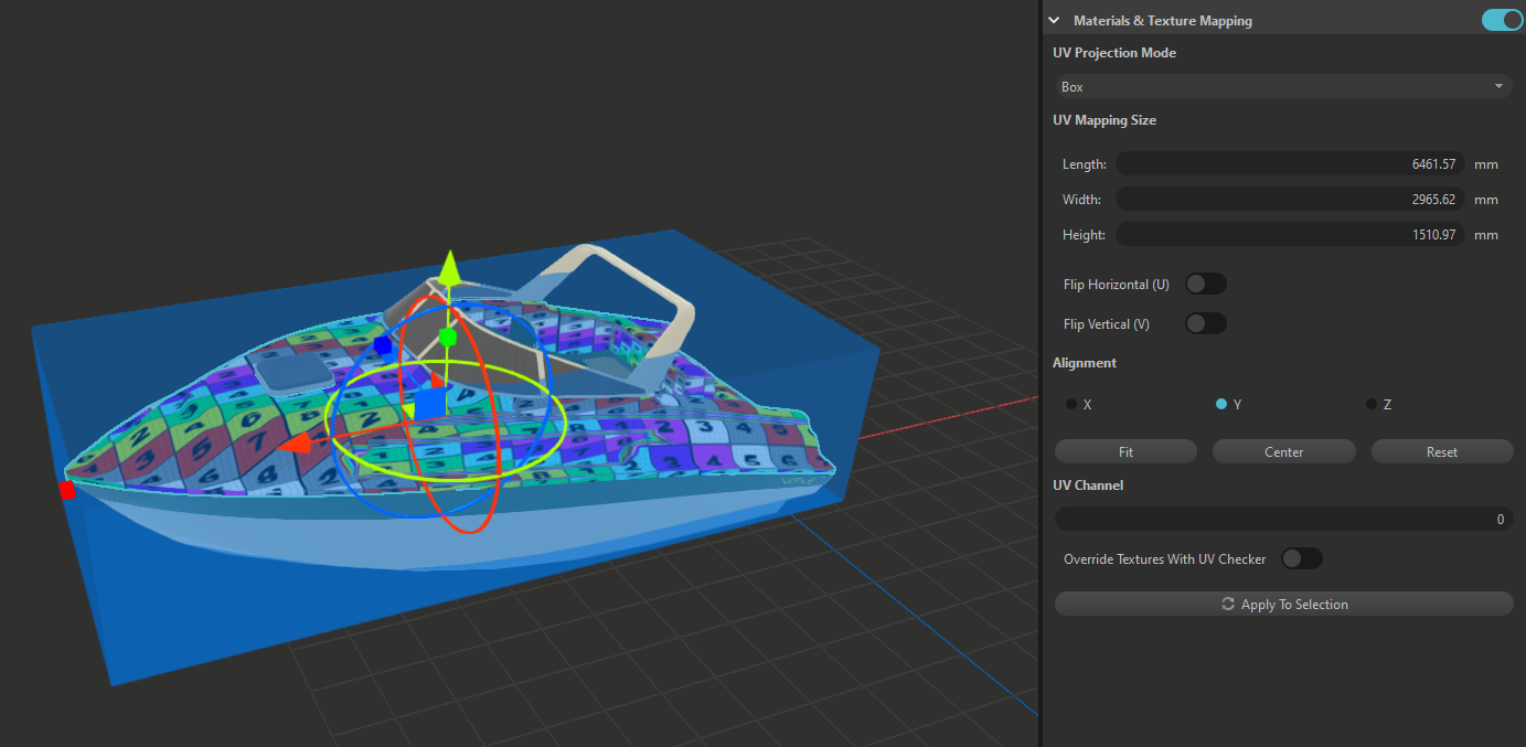 UV Projection parameters