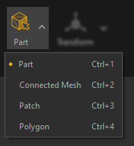 Selection mode options