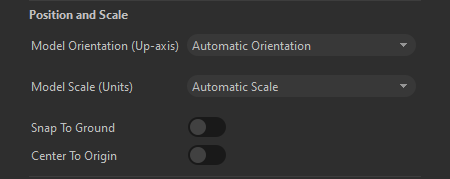 Position and Scale