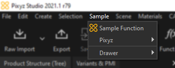 Plugin menu entry