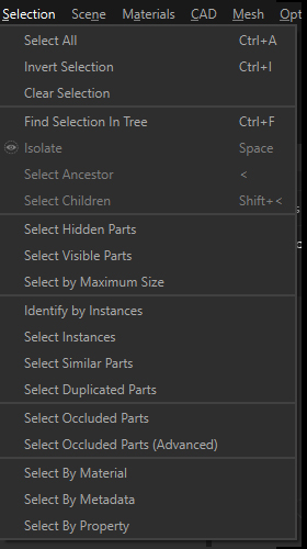 Selection Menu