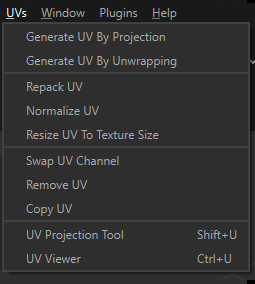 UVs Menu