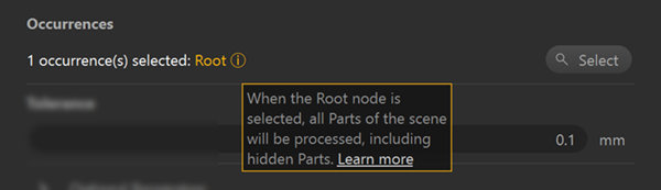 Root message in dialog