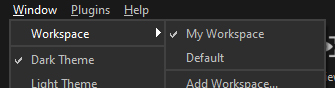 Workspaces list