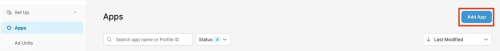 The Add App form in the PubMatic dashboard.