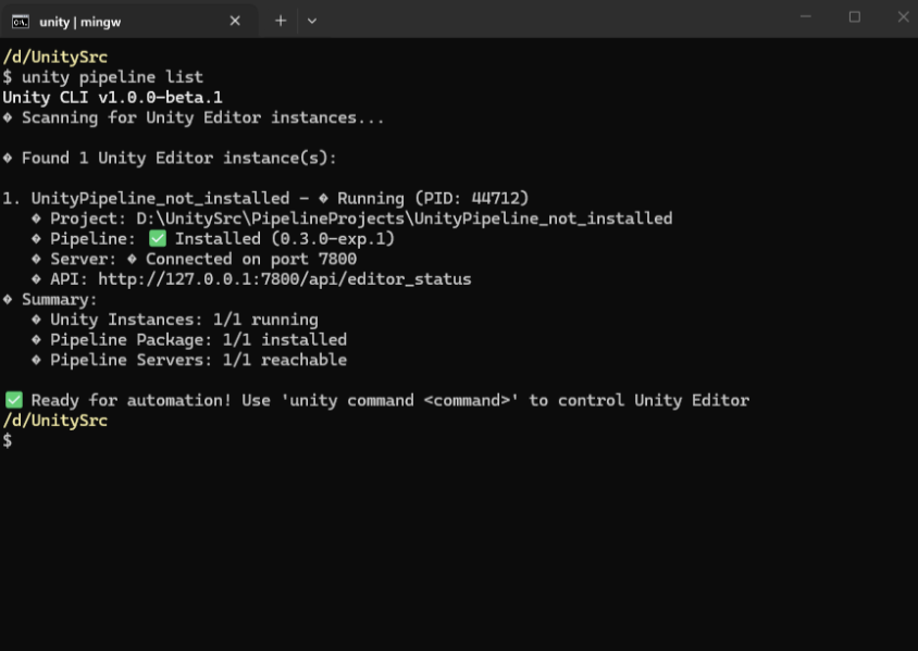 Unity Pipeline architecture
