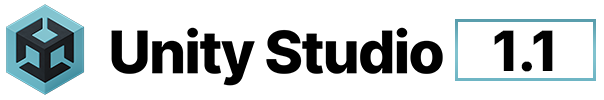 An image with the Unity Studio logo and the 1.1 version number