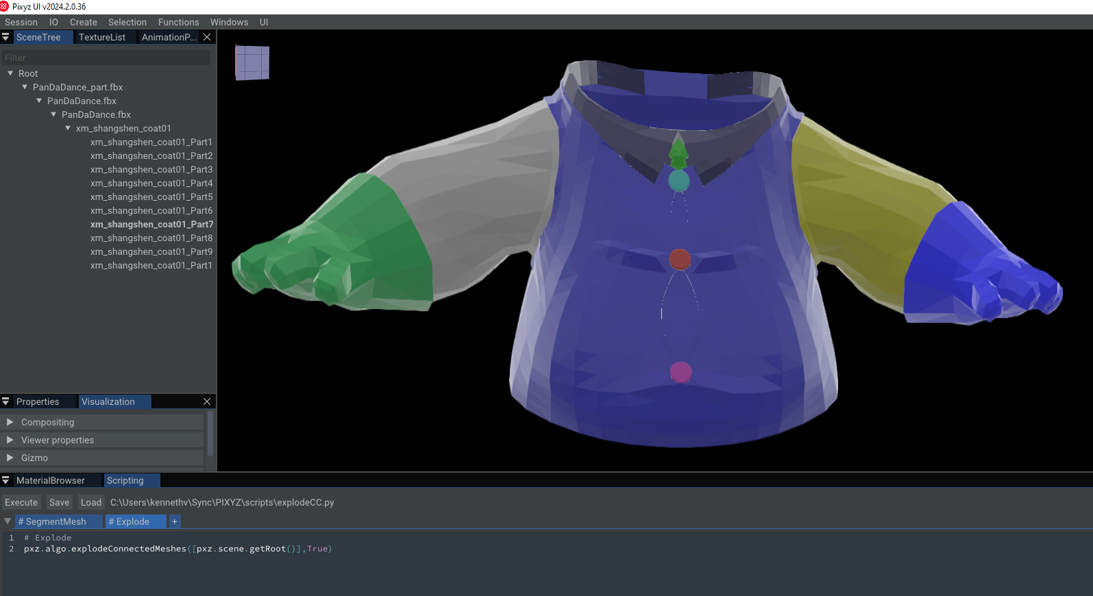 Segment Mesh Surface