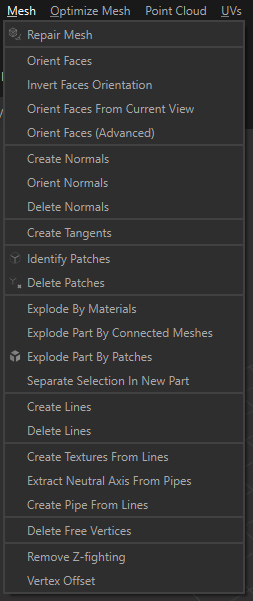Mesh Menu