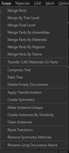 Scene Menu