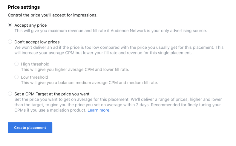 Optimization options