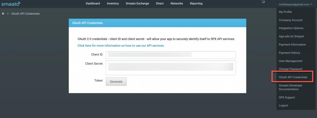 Client ID and Client Secret