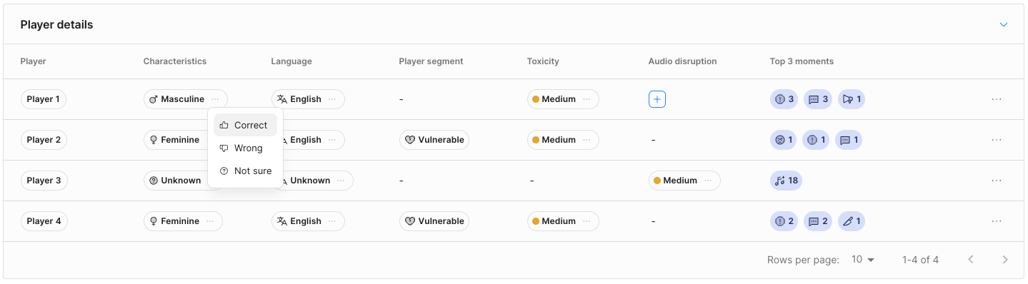 Dialog to confirm or correct a player detail value.