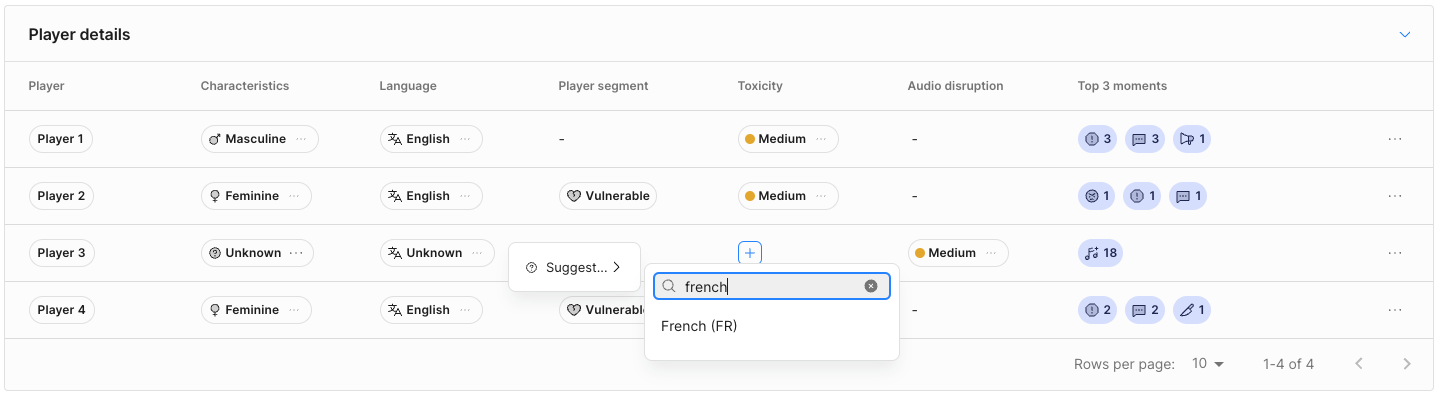 Manually inputting a value that was left empty.