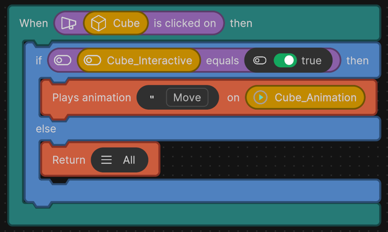 Example Logic script to trigger an animation.
