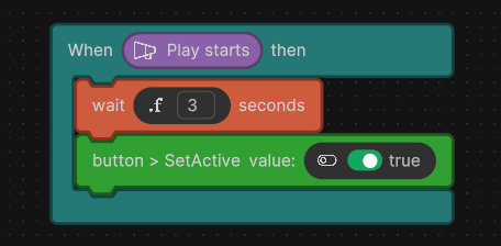 Example Logic script to show a UI element after a delay.