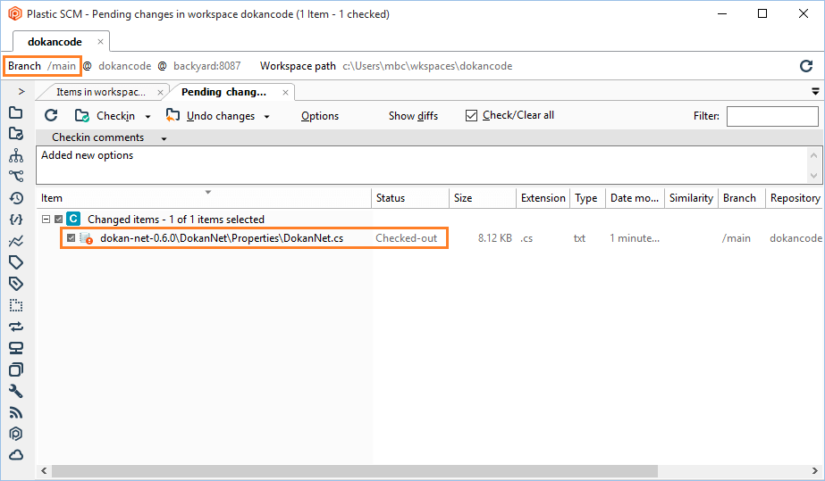 GitSync - Conflict management - UVCS side - Edit file