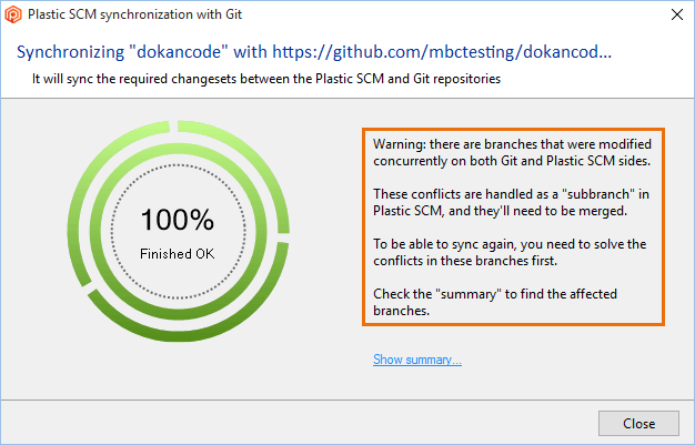GitSync - Conflict management - Merge needed