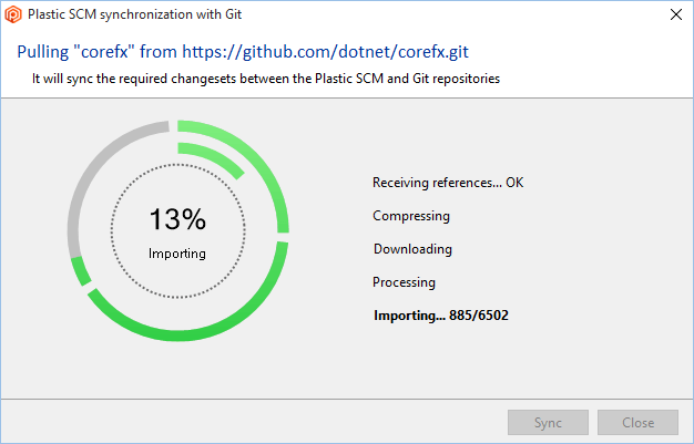 GitSync - First pull - Sync