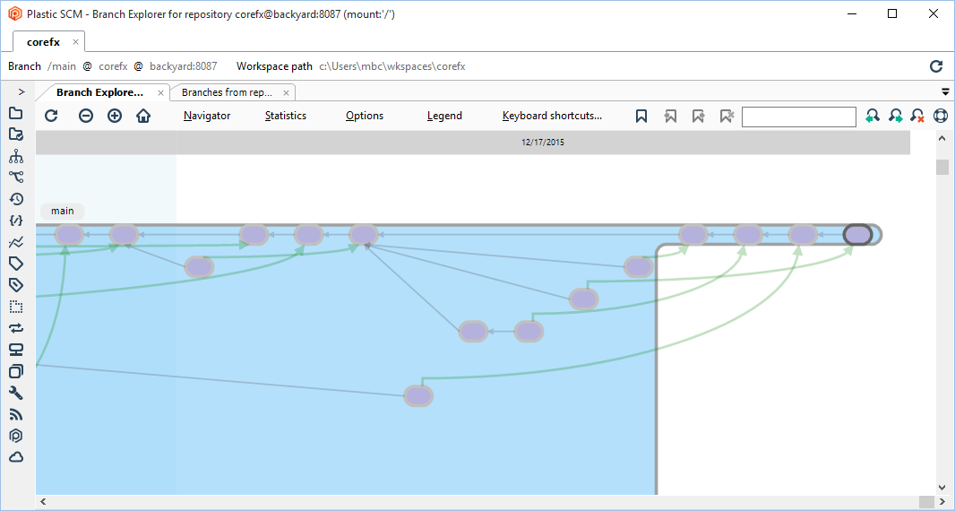 GitSync - First pull - Branch Explorer