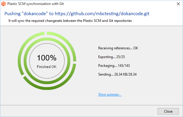 GitSync - First push - Sync command line