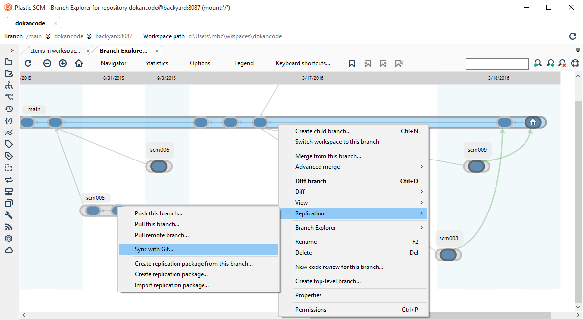 GitSync - Git side - Merge - Sync with Git