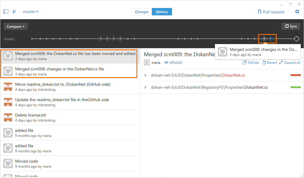 GitSync - UVCS side - Pushed to Git