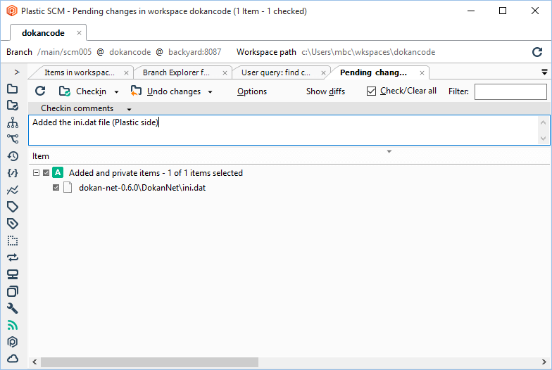 GitSync - UVCS side - Add new file