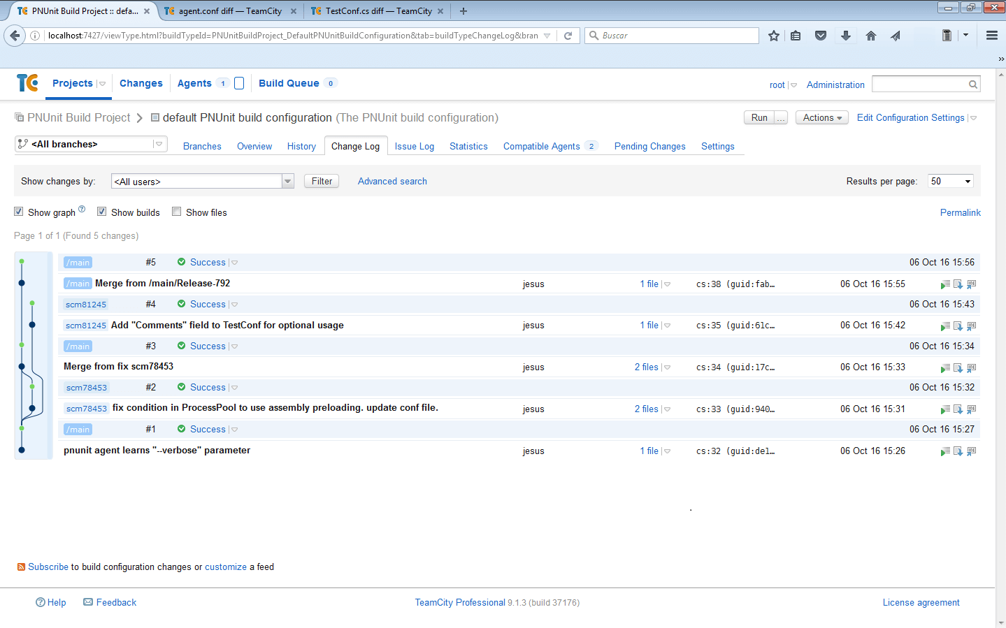 Changing the user identity
