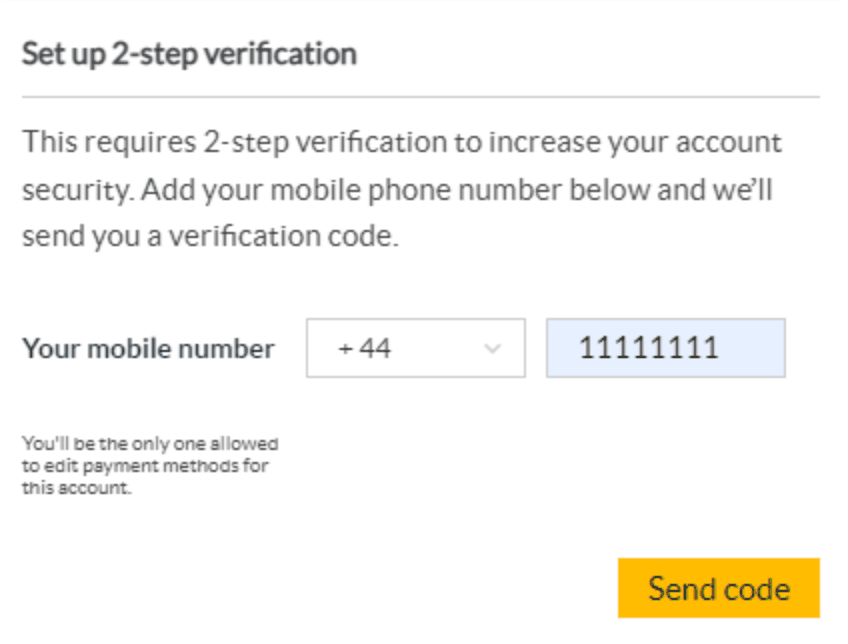 Tipalti two factor authentication setup