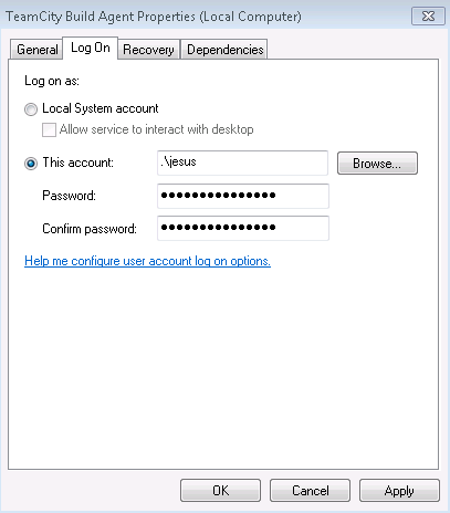 Changing the user identity