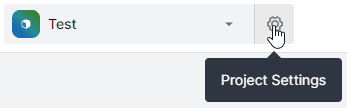 The Project Settings gear icon.
