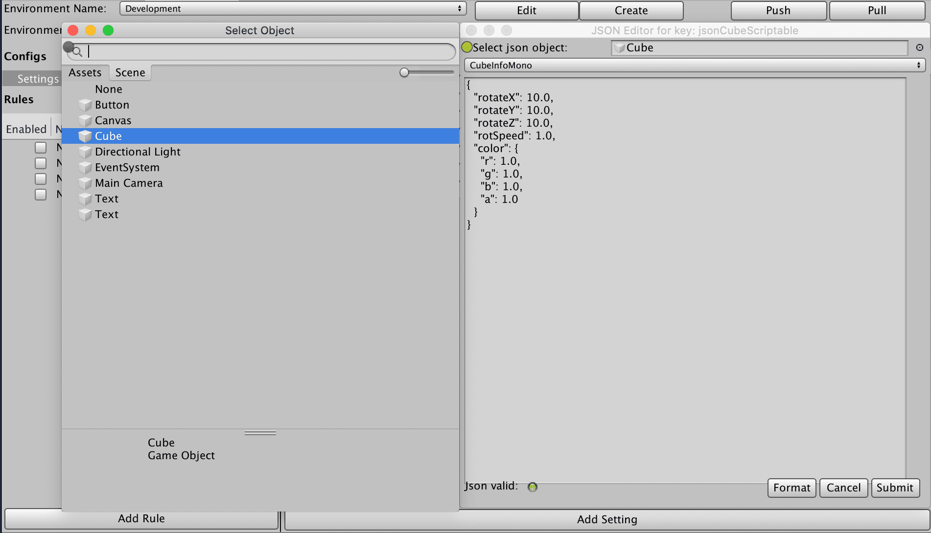 CubeJsonCustomScript