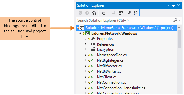 Binding an existing solution to Plastic SCM