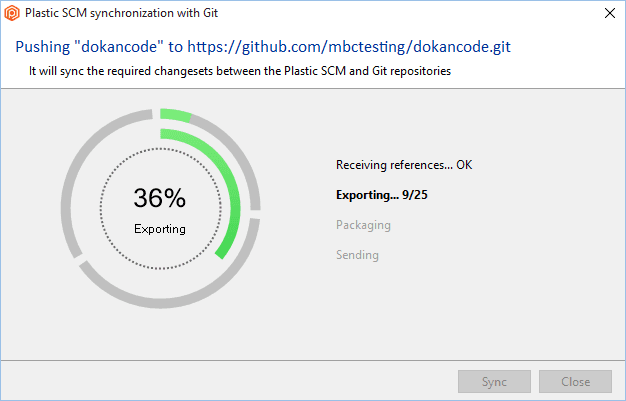 GitSync - First push - Sync