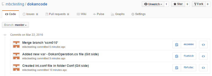 GitSync - Git side - Merge - Changes