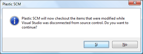 Offline changes are checked out when back online