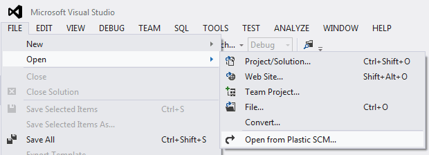 Open from source control